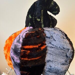 Plush MINKY! Multicolor Pumpkin Decor